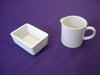 Cream and sugar set white