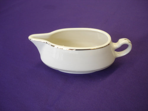 Gravy bowl with gold trim
