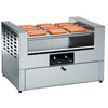 Hot dog roller with bun warmer