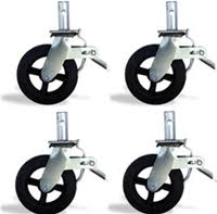 Scaffold wheel with brake 8